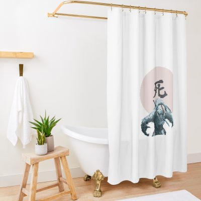 Sekiro Guardian Ape Pixel Art Shower Curtain Official Sekiro Merch